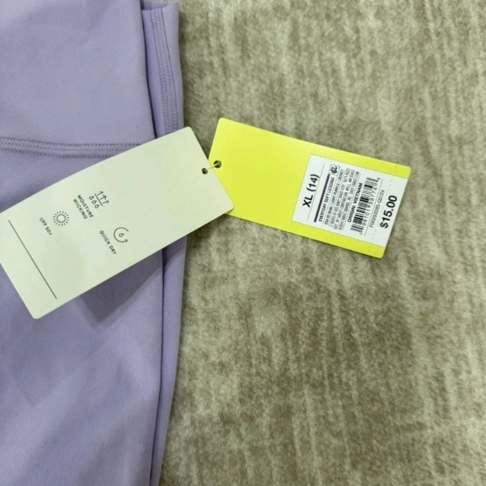 All In Motion Girls' Everyday Soft Leggings Light Purple Size: XL 14